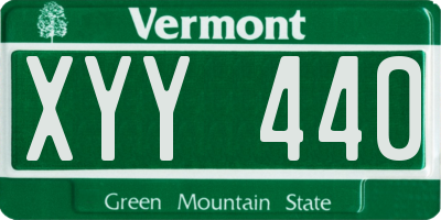 VT license plate XYY440