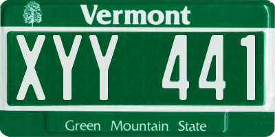 VT license plate XYY441