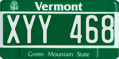 VT license plate XYY468
