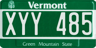 VT license plate XYY485