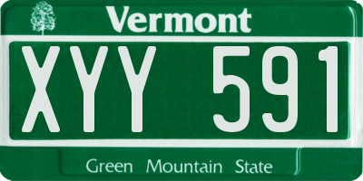 VT license plate XYY591