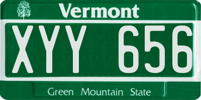 VT license plate XYY656