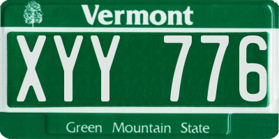 VT license plate XYY776