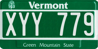 VT license plate XYY779