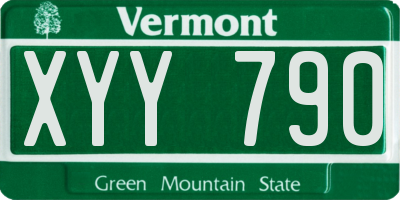 VT license plate XYY790