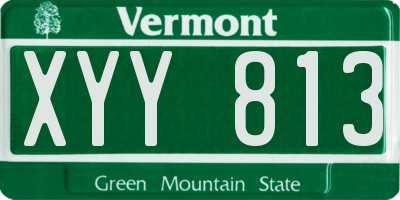 VT license plate XYY813