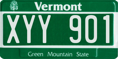 VT license plate XYY901