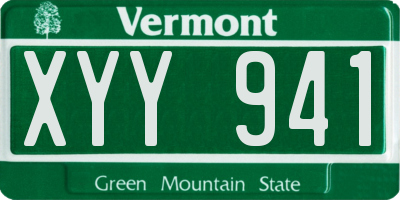 VT license plate XYY941