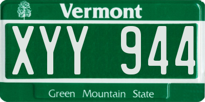 VT license plate XYY944