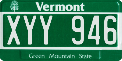 VT license plate XYY946