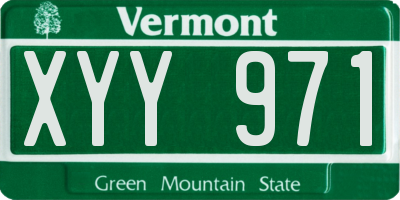 VT license plate XYY971