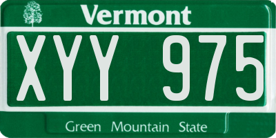 VT license plate XYY975