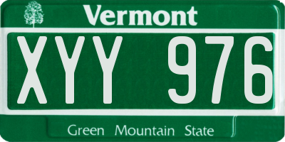 VT license plate XYY976