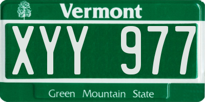 VT license plate XYY977