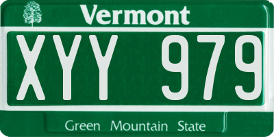 VT license plate XYY979