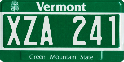 VT license plate XZA241
