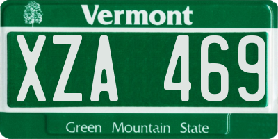 VT license plate XZA469