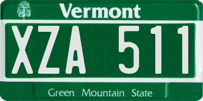 VT license plate XZA511