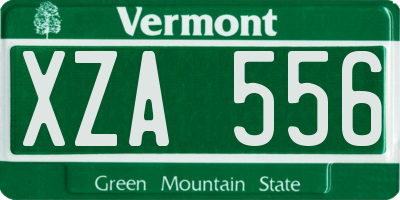 VT license plate XZA556