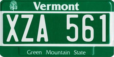 VT license plate XZA561