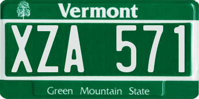 VT license plate XZA571