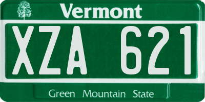 VT license plate XZA621
