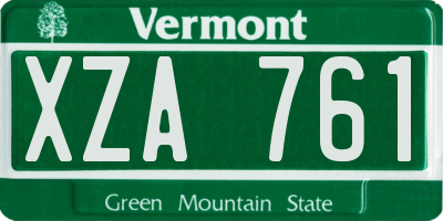 VT license plate XZA761