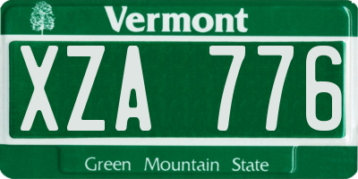 VT license plate XZA776