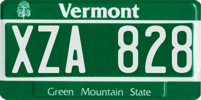 VT license plate XZA828
