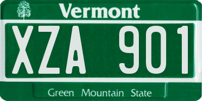 VT license plate XZA901