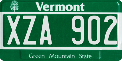 VT license plate XZA902