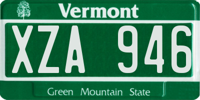 VT license plate XZA946
