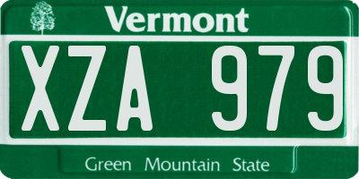 VT license plate XZA979