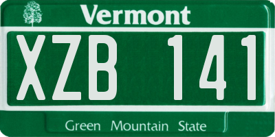 VT license plate XZB141