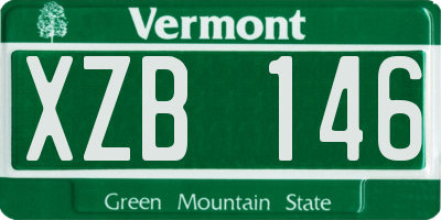 VT license plate XZB146
