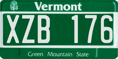 VT license plate XZB176