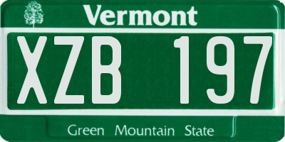 VT license plate XZB197