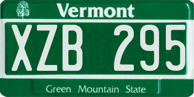 VT license plate XZB295
