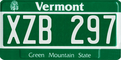 VT license plate XZB297