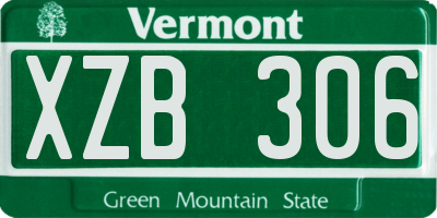 VT license plate XZB306