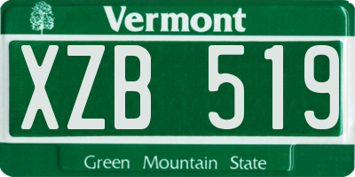 VT license plate XZB519
