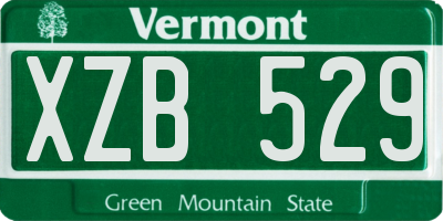 VT license plate XZB529