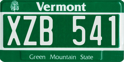 VT license plate XZB541
