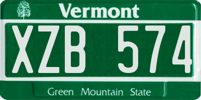 VT license plate XZB574