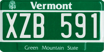 VT license plate XZB591