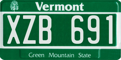 VT license plate XZB691