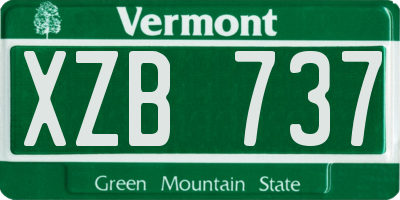 VT license plate XZB737