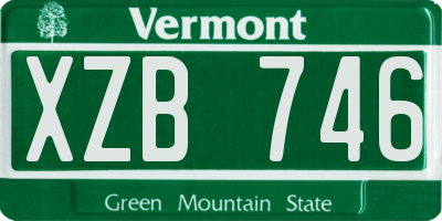 VT license plate XZB746