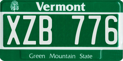 VT license plate XZB776