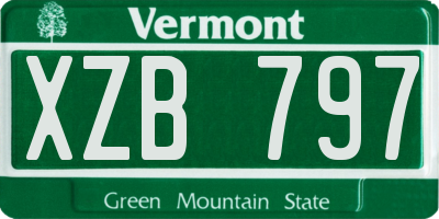 VT license plate XZB797